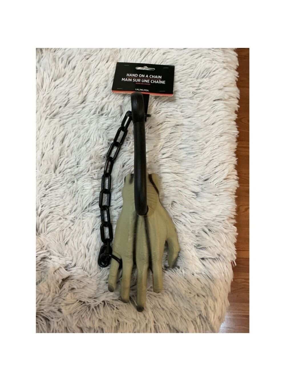 Amscan Halloween Hanging Zombie Hand Prop Tan Black 25"